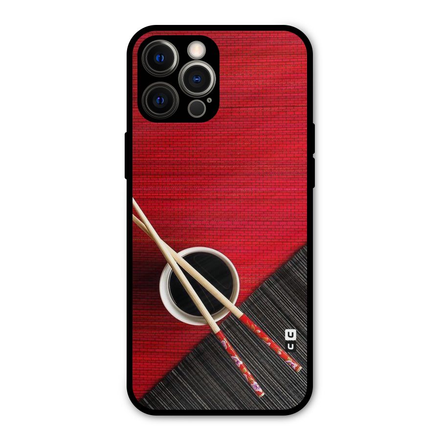 Cup Chopsticks Metal Back Case for iPhone 12 Pro Max
