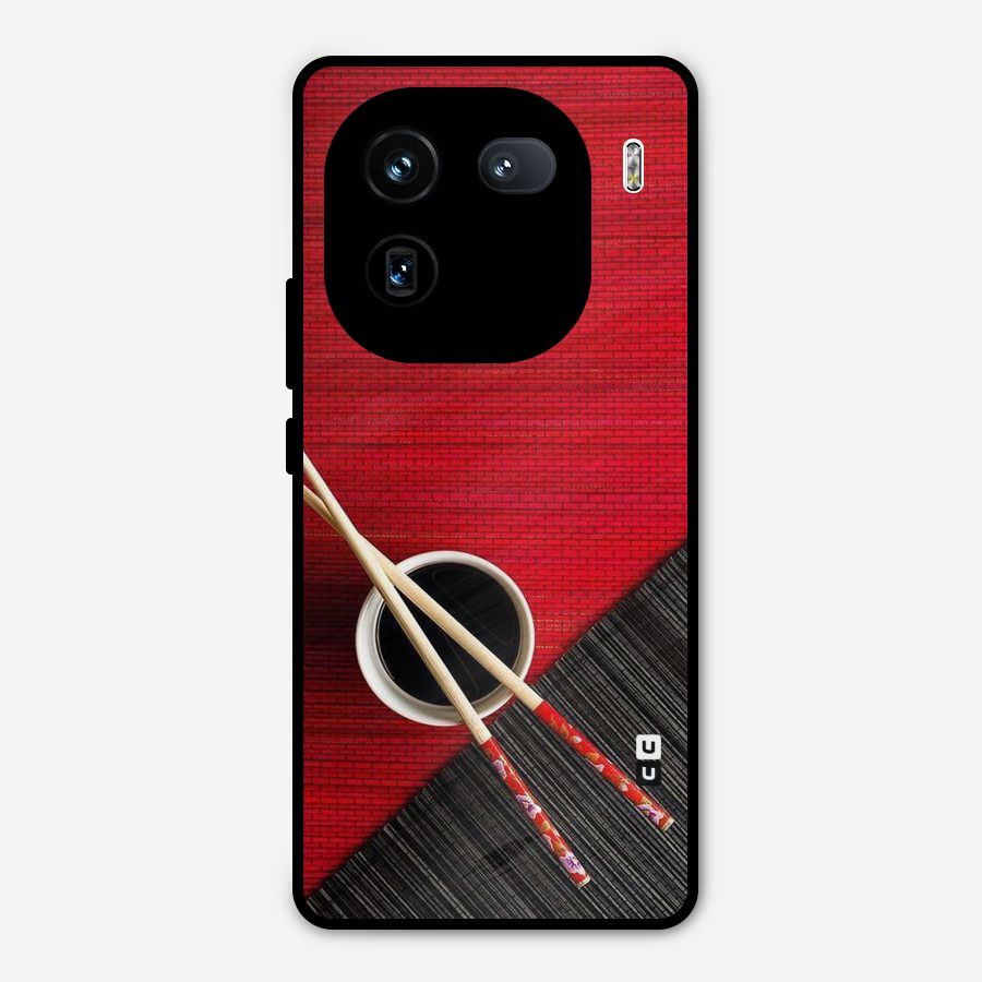 Cup Chopsticks Metal Back Case for iQOO 12