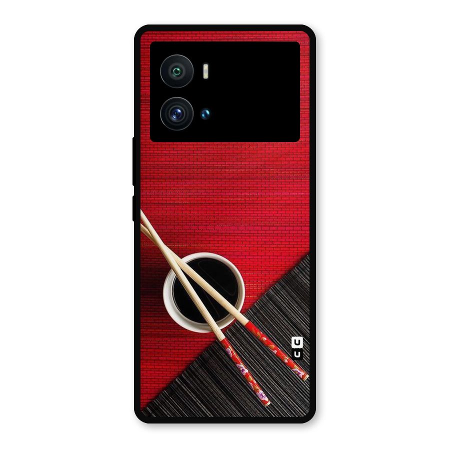 Cup Chopsticks Metal Back Case for iQOO 9 Pro