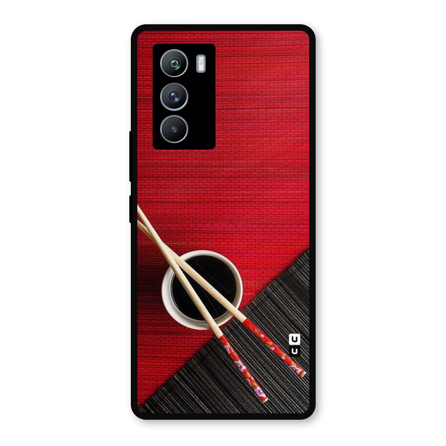 Cup Chopsticks Metal Back Case for iQOO 9 SE
