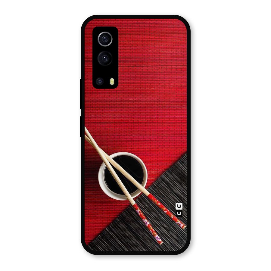 Cup Chopsticks Metal Back Case for iQOO Z3