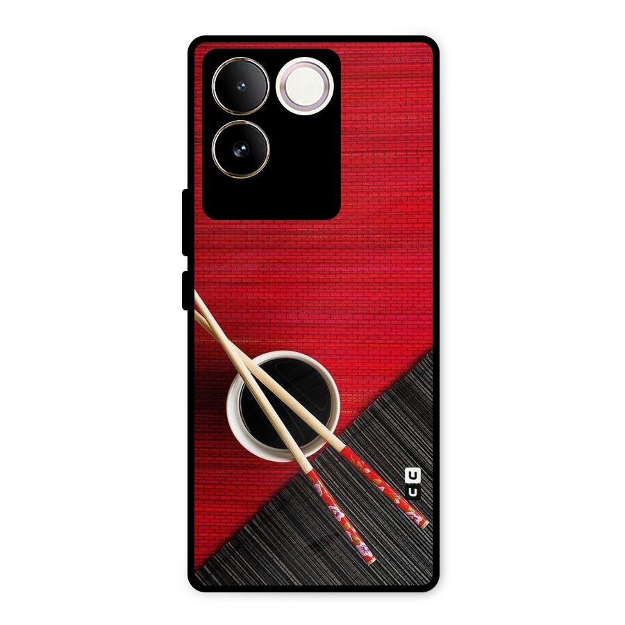 Cup Chopsticks Metal Back Case for iQOO Z7 Pro