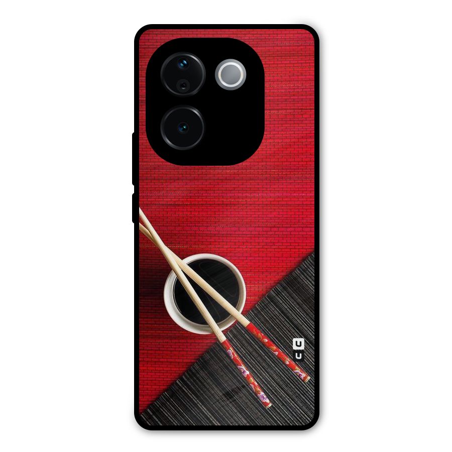 Cup Chopsticks Metal Back Case for iQOO Z9s Pro