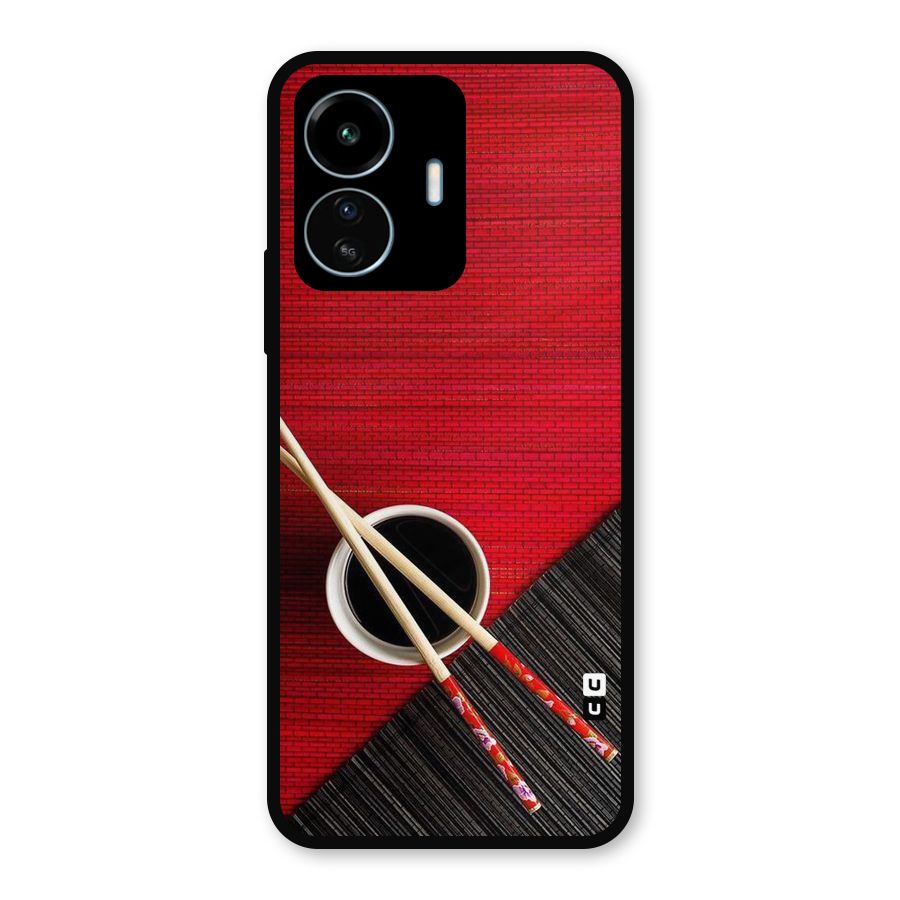 Cup Chopsticks Metal Back Case for vivo iQOO Z6 Lite 5G