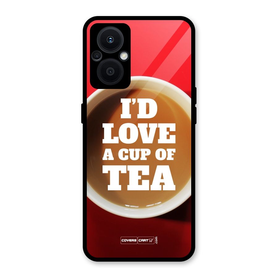 Cup of Tea Glass Back Case for Oppo F21s Pro 5G
