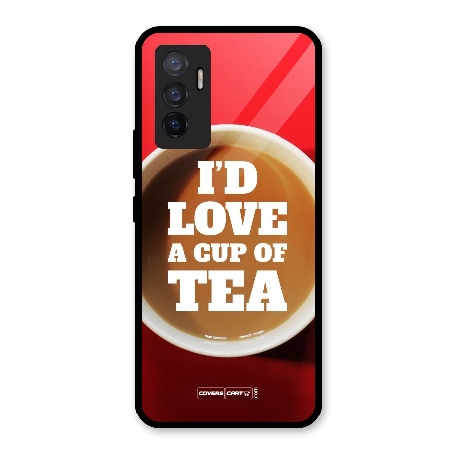 Cup of Tea Glass Back Case for Vivo V23e
