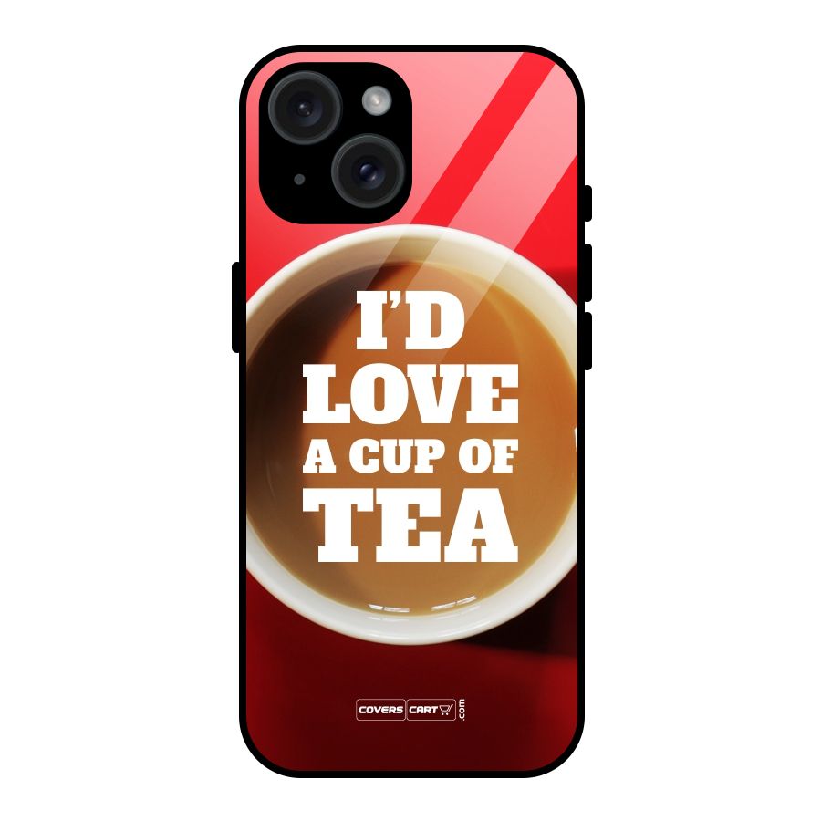 Cup of Tea Glass Back Case for iPhone 15