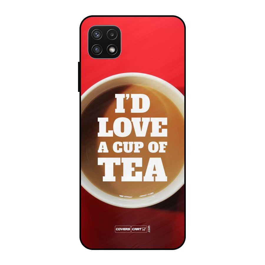 Cup of Tea Metal Back Case for Galaxy A22 5G