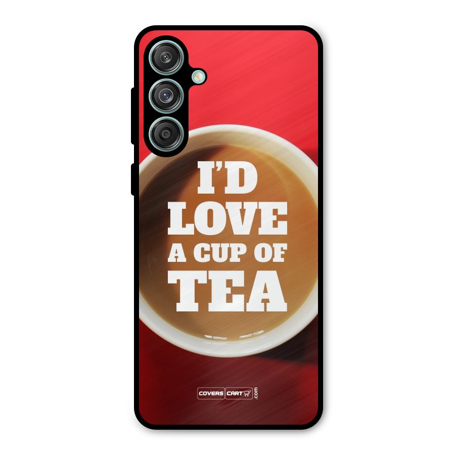 Cup of Tea Metal Back Case for Galaxy M55 5G