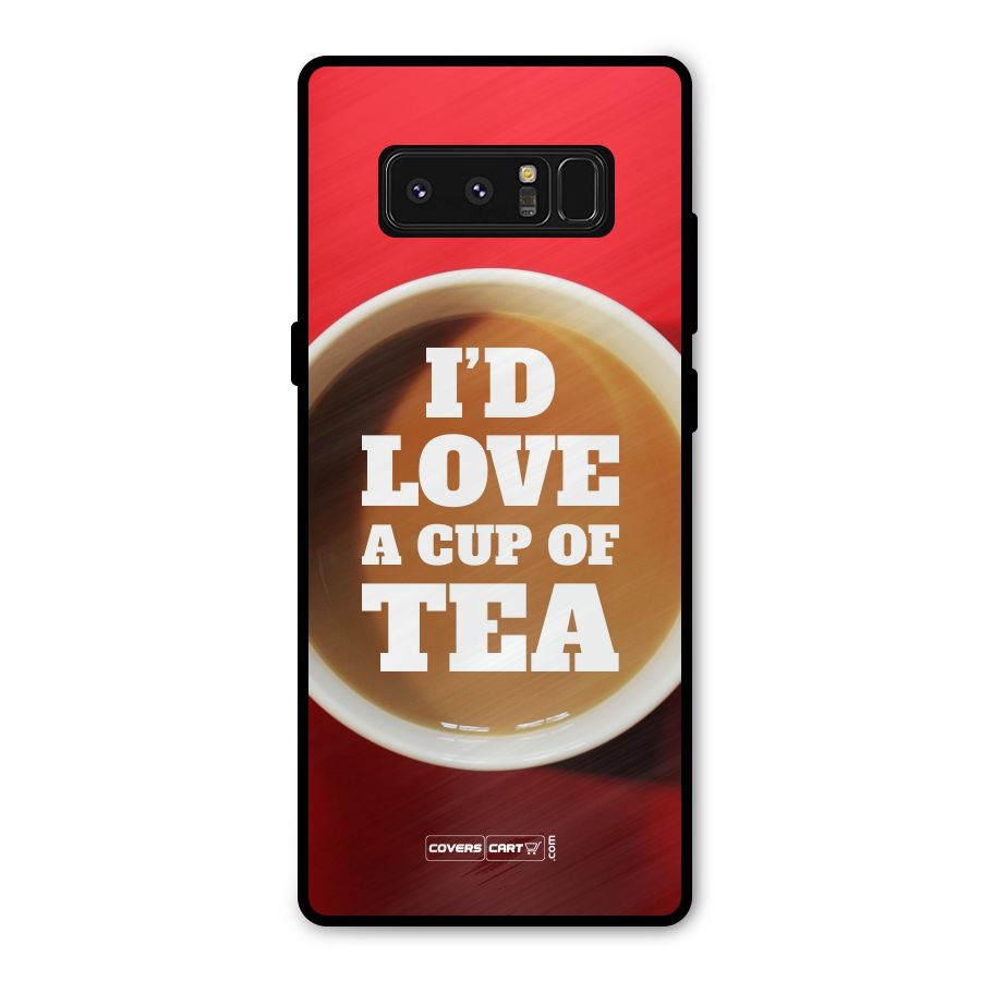 Cup of Tea Metal Back Case for Galaxy Note 8