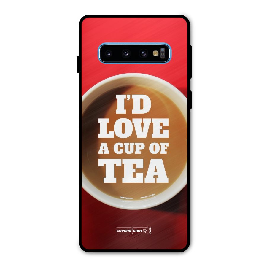 Cup of Tea Metal Back Case for Galaxy S10