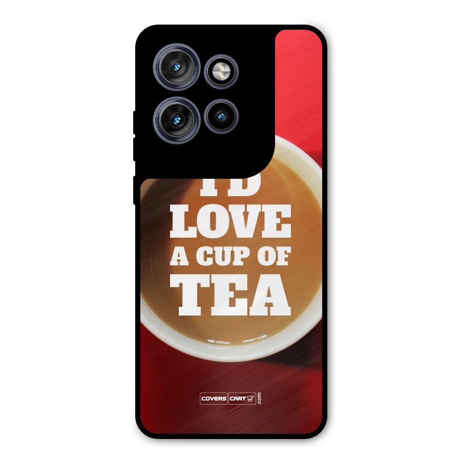 Cup of Tea Metal Back Case for Motorola Edge 50 Neo
