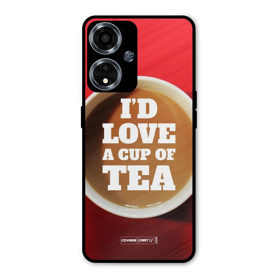 Cup of Tea Metal Back Case for Oppo A59
