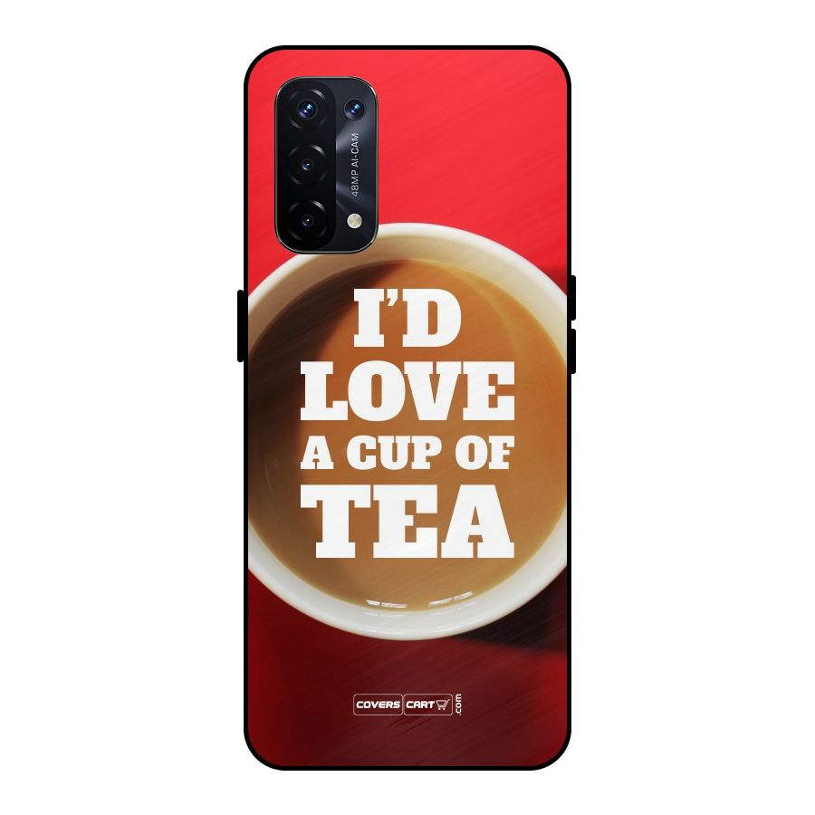 Cup of Tea Metal Back Case for Oppo A74 5G