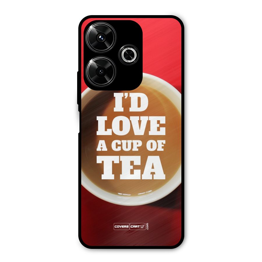 Cup of Tea Metal Back Case for Poco M6 Plus