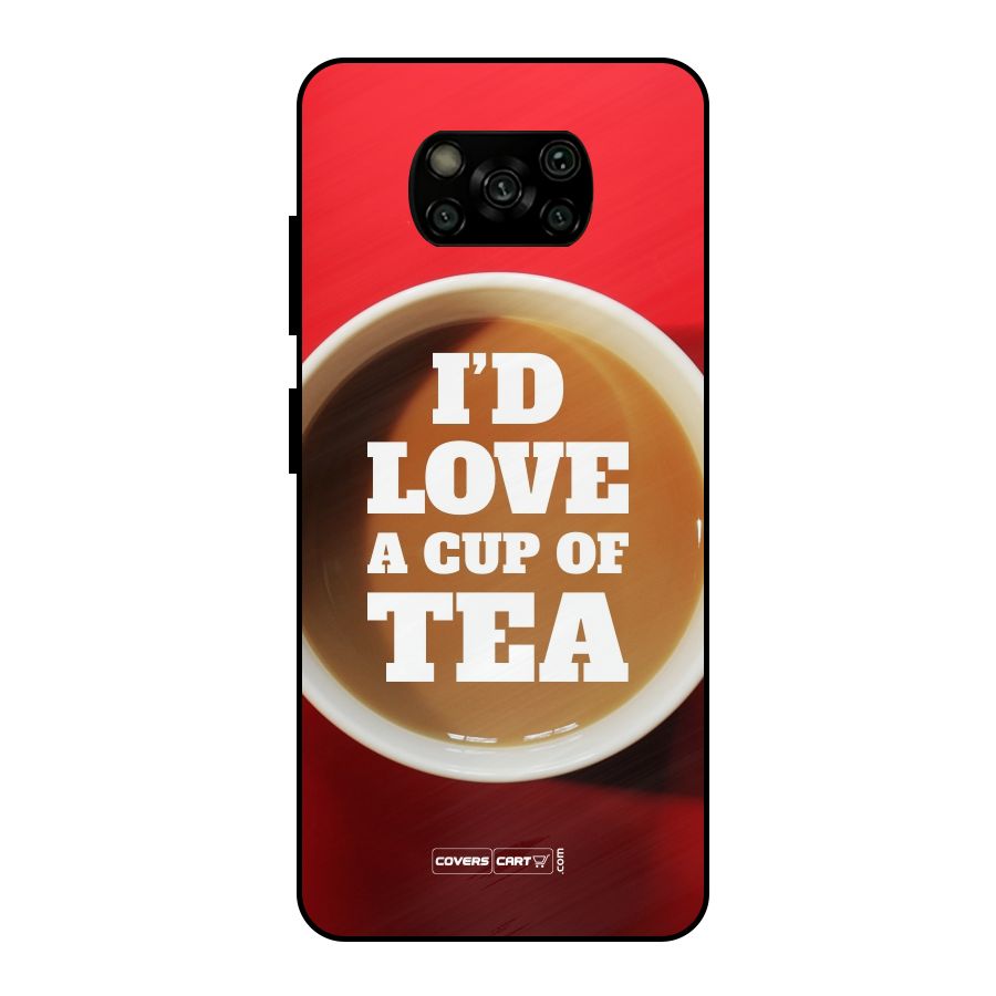 Cup of Tea Metal Back Case for Poco X3