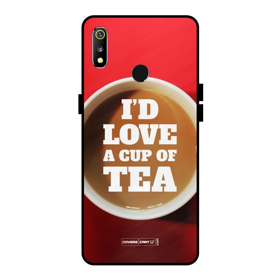 Cup of Tea Metal Back Case for Realme 3i