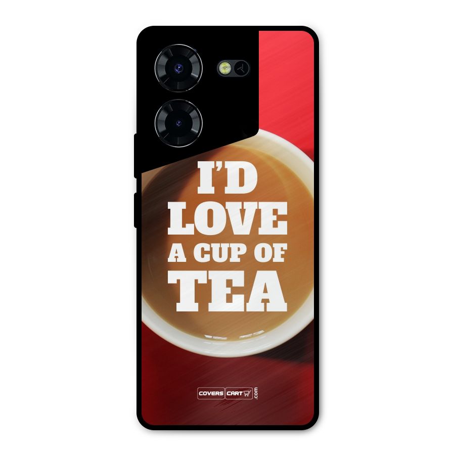 Cup of Tea Metal Back Case for Tecno Pova 5 Pro 5G