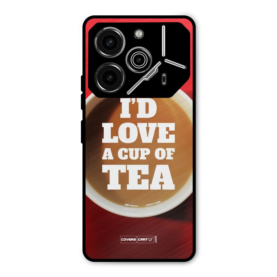 Cup of Tea Metal Back Case for Tecno Pova 6 Pro