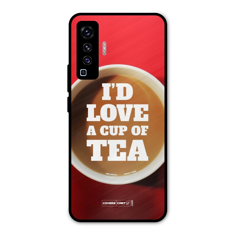 Cup of Tea Metal Back Case for Vivo X50