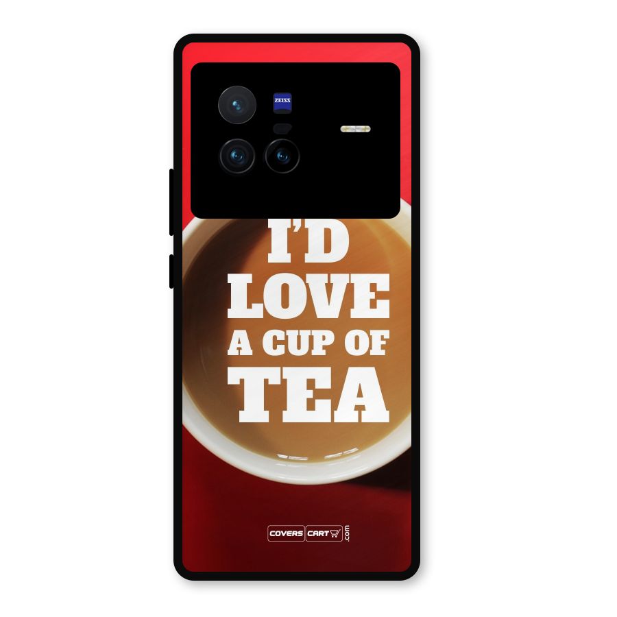 Cup of Tea Metal Back Case for Vivo X80