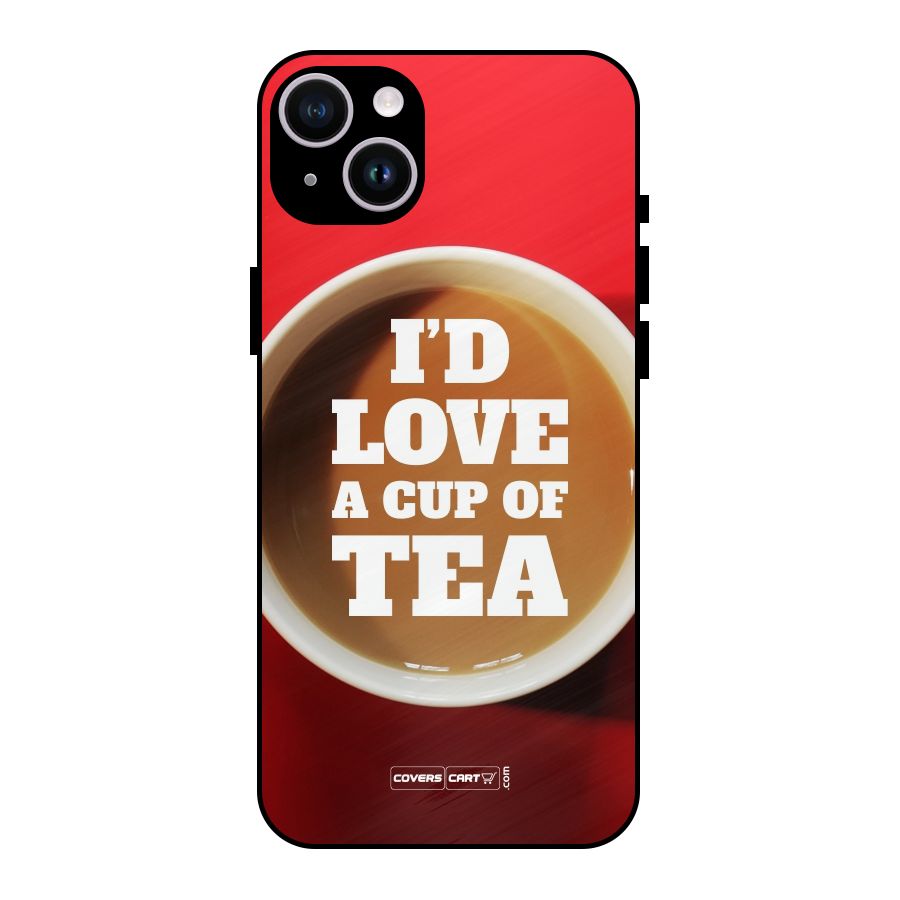 Cup of Tea Metal Back Case for iPhone 14 Plus