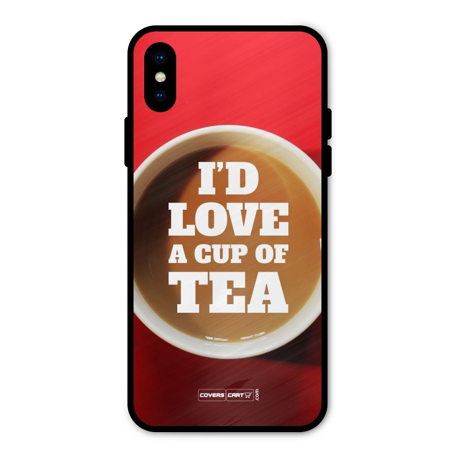 Cup of Tea Metal Back Case for iPhone X