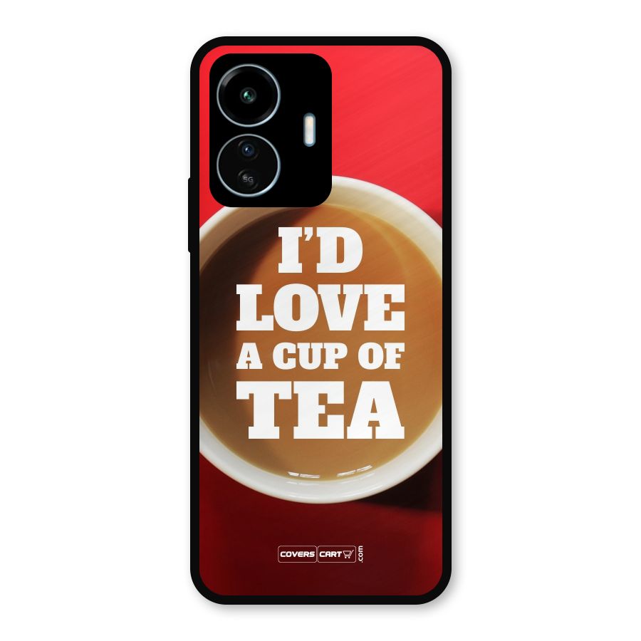 Cup of Tea Metal Back Case for vivo iQOO Z6 Lite 5G