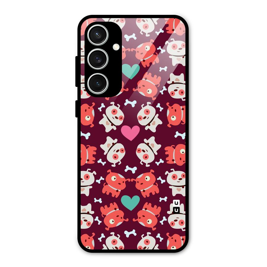 Cut Dog Design Glass Back Case for Galaxy S23 FE