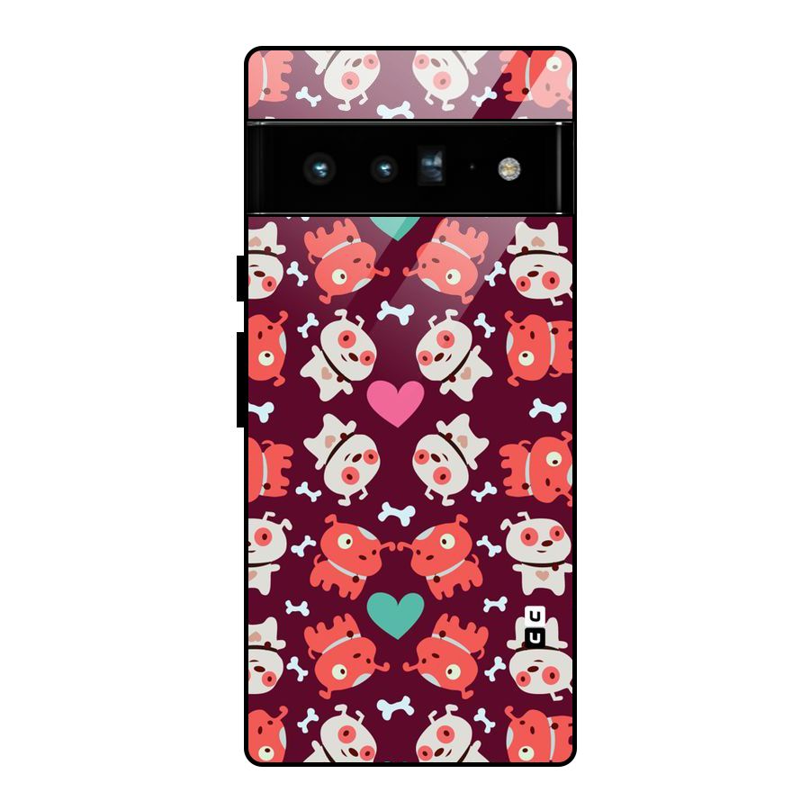 Cut Dog Design Glass Back Case for Google Pixel 6 Pro