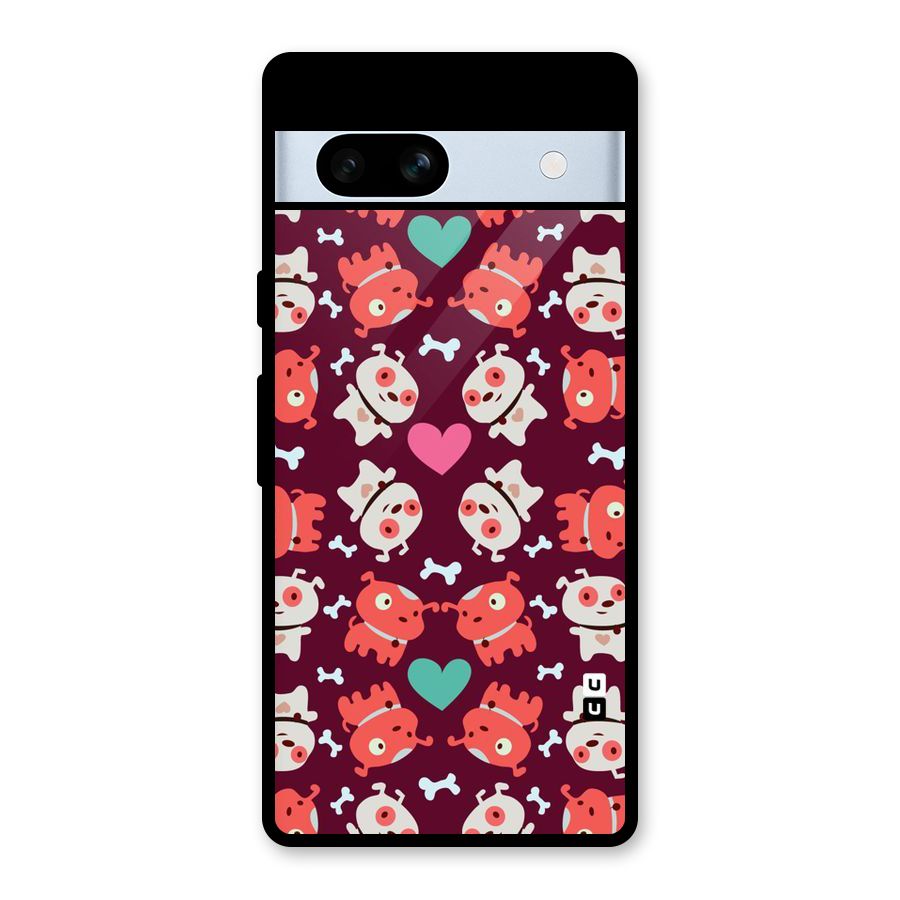 Cut Dog Design Glass Back Case for Google Pixel 7a