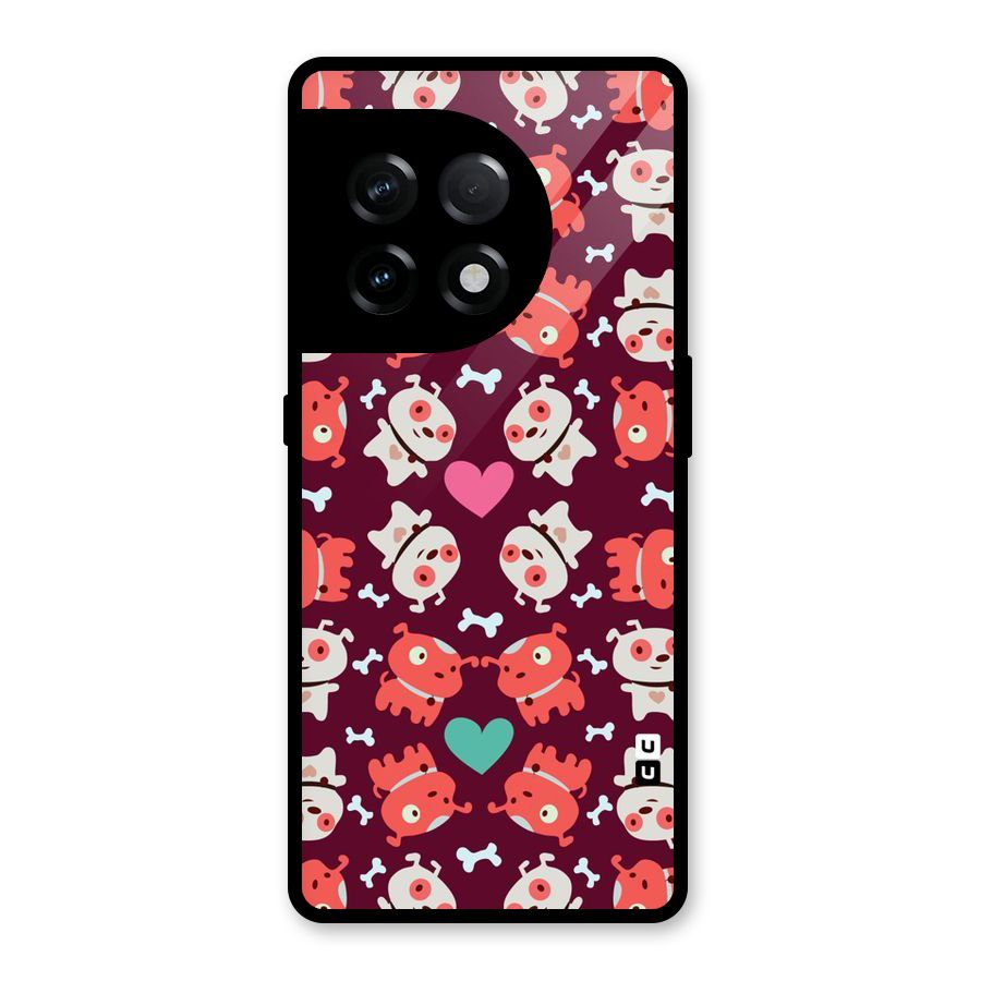 Cut Dog Design Glass Back Case for OnePlus 11R