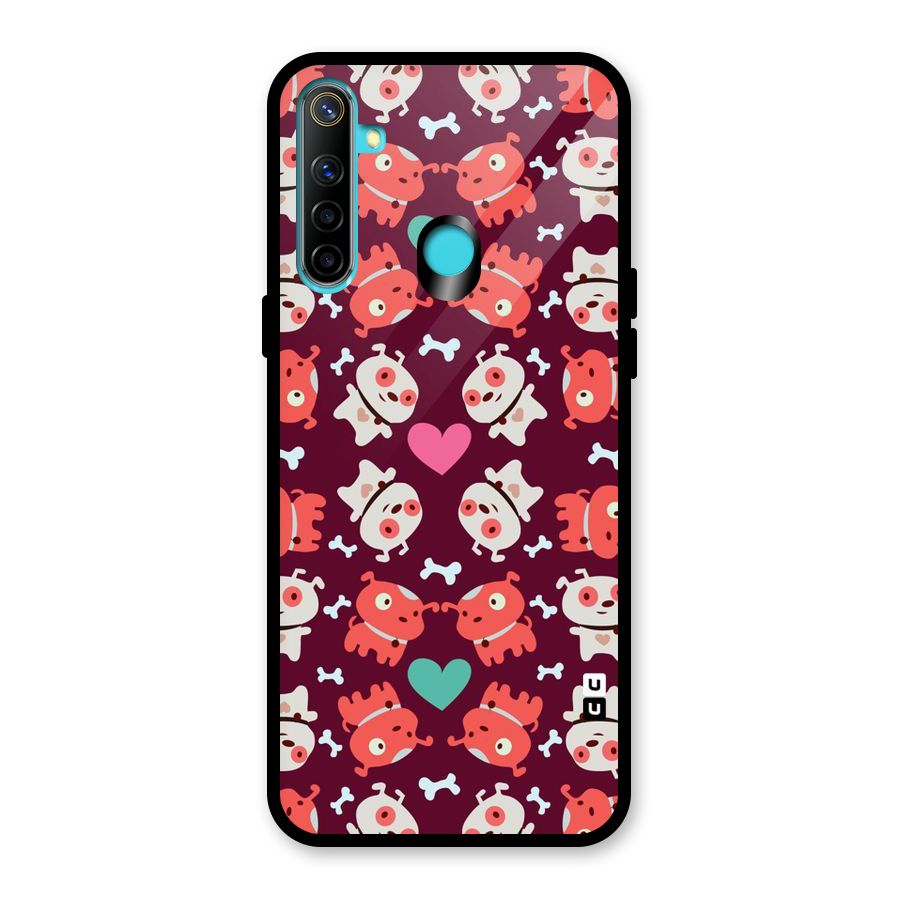 Cut Dog Design Glass Back Case for Realme 5
