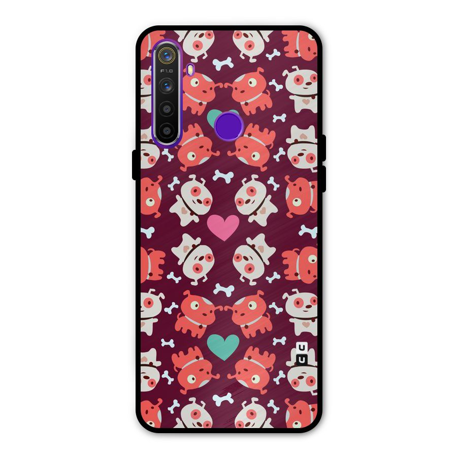 Cut Dog Design Glass Back Case for Realme 5s