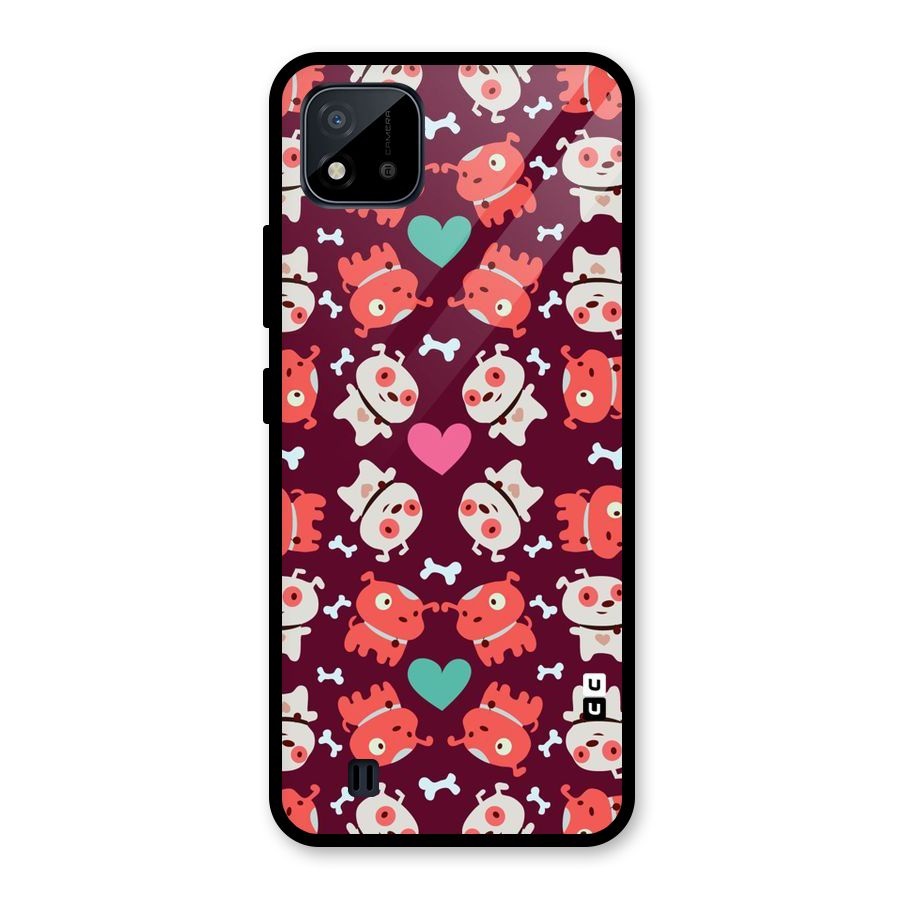 Cut Dog Design Glass Back Case for Realme C11 2021