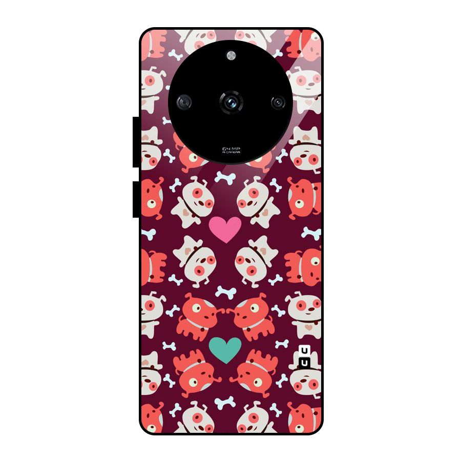 Cut Dog Design Glass Back Case for Realme Narzo 60 5G