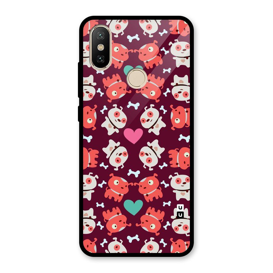 Cut Dog Design Glass Back Case for Redmi A2
