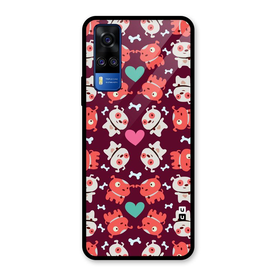Cut Dog Design Glass Back Case for Vivo Y31