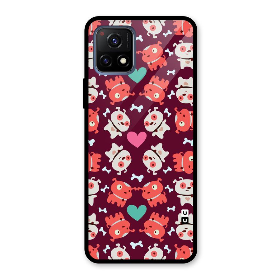 Cut Dog Design Glass Back Case for Vivo Y72 5G