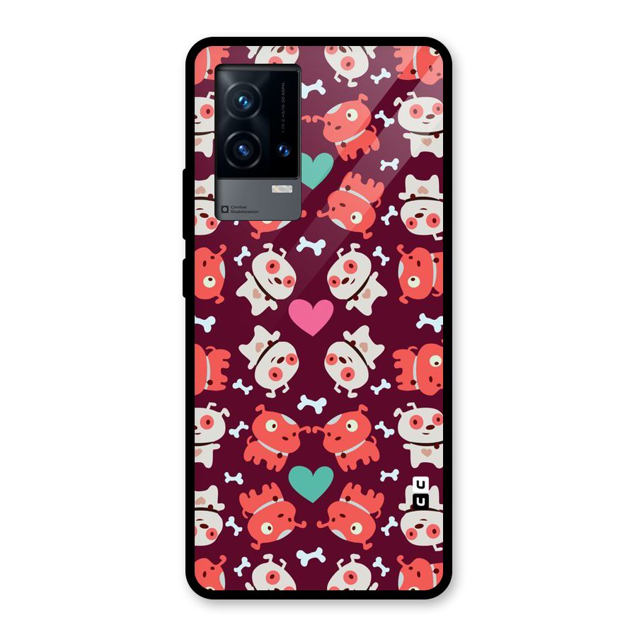 Cut Dog Design Glass Back Case for iQOO 9 5G