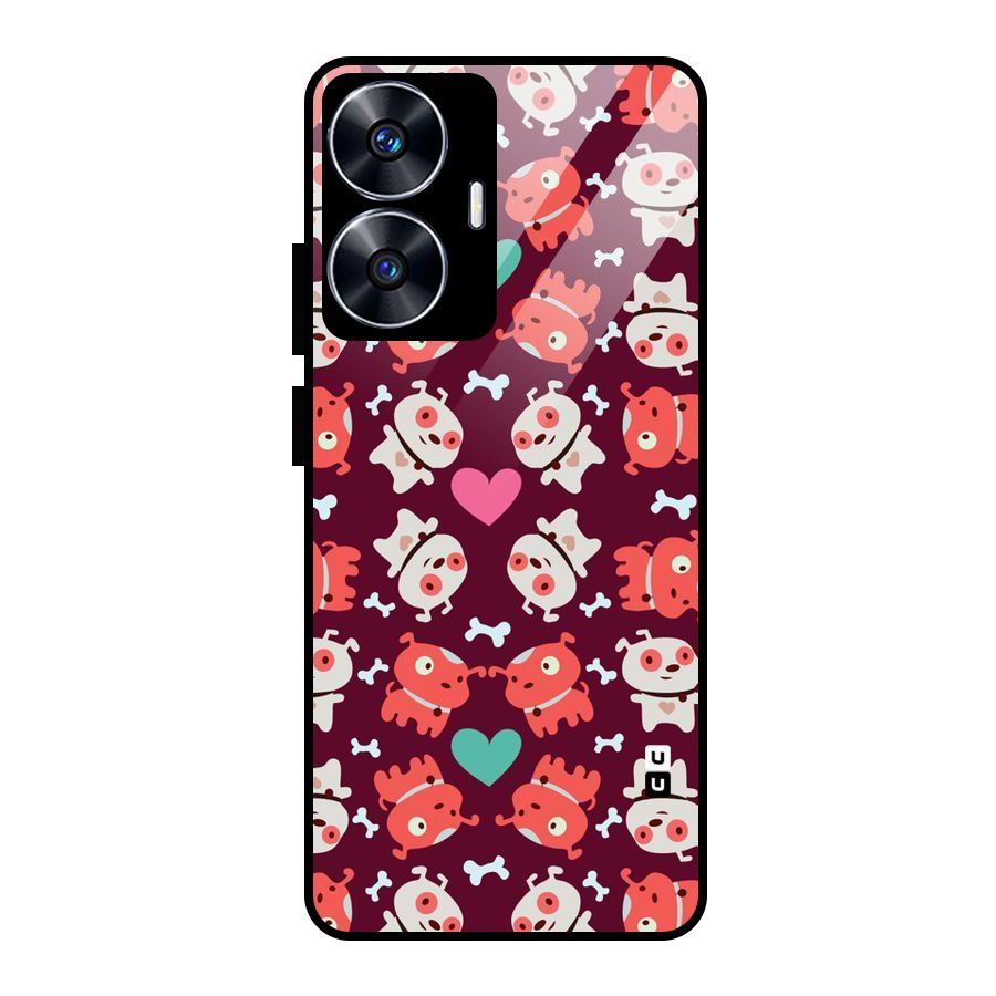 Cut Dog Design Glass Back Case for realme C55