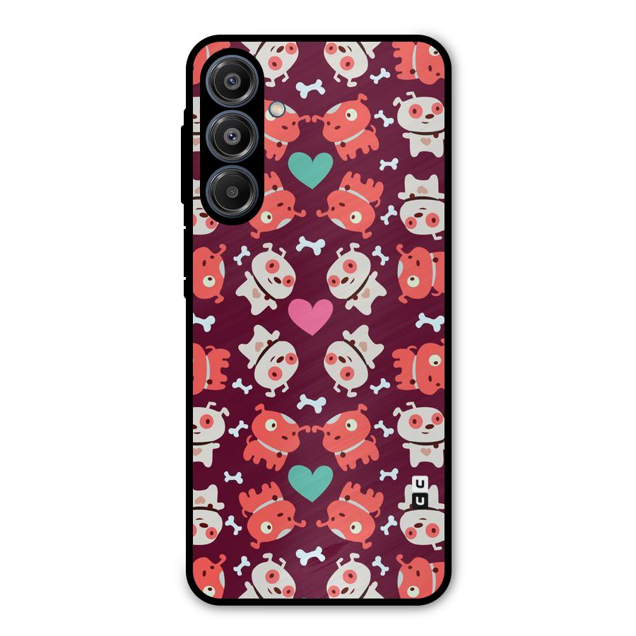 Cut Dog Design Metal Back Case for Galaxy A16 5G