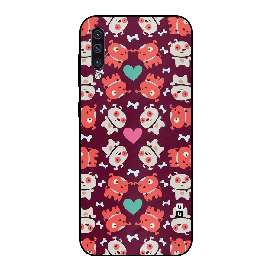 Cut Dog Design Metal Back Case for Galaxy A30s