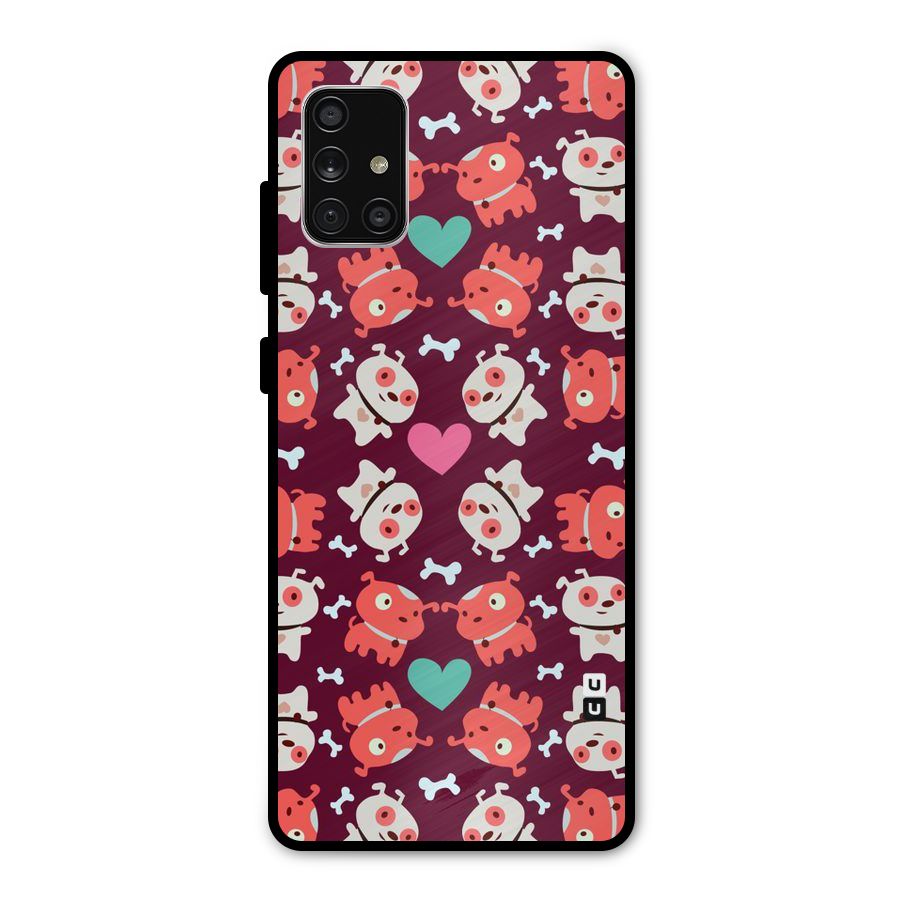 Cut Dog Design Metal Back Case for Galaxy A71