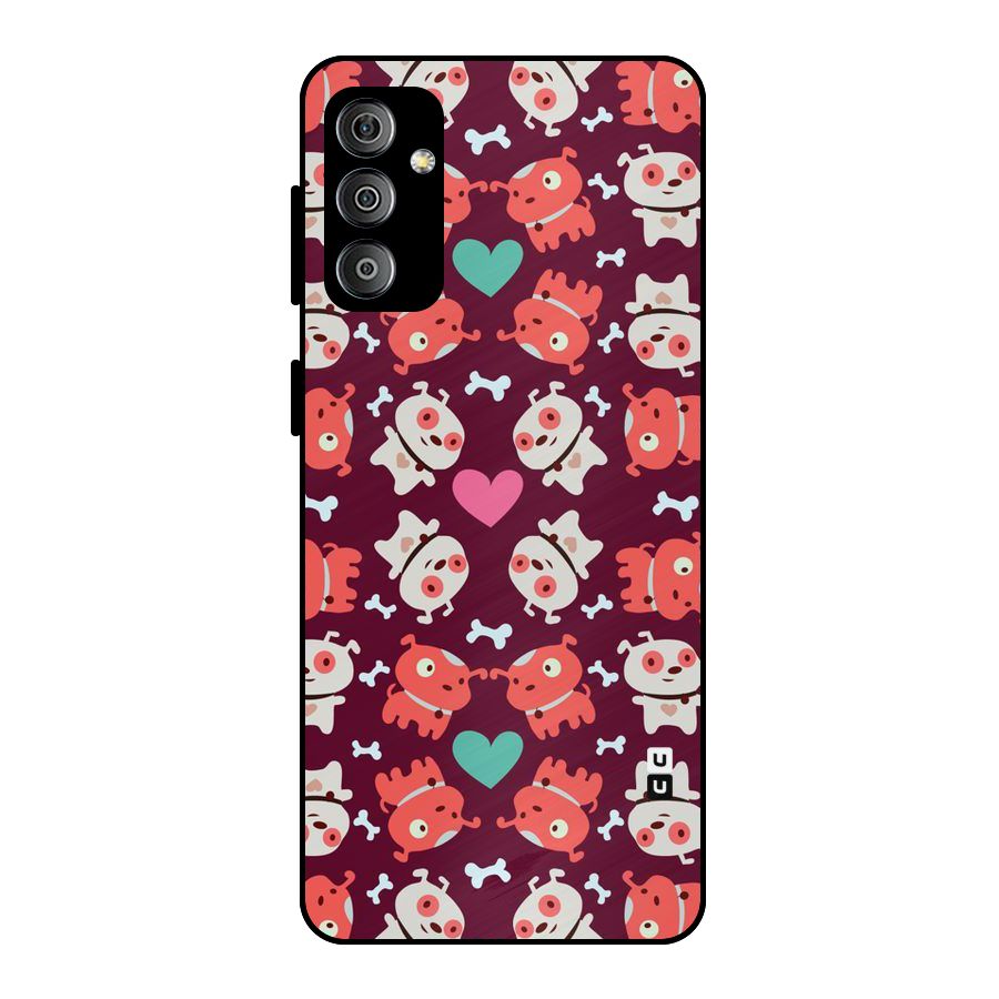 Cut Dog Design Metal Back Case for Galaxy F23