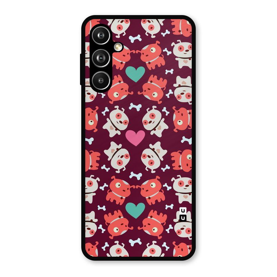 Cut Dog Design Metal Back Case for Galaxy F54