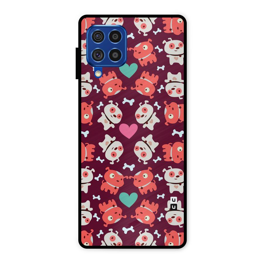Cut Dog Design Metal Back Case for Galaxy F62
