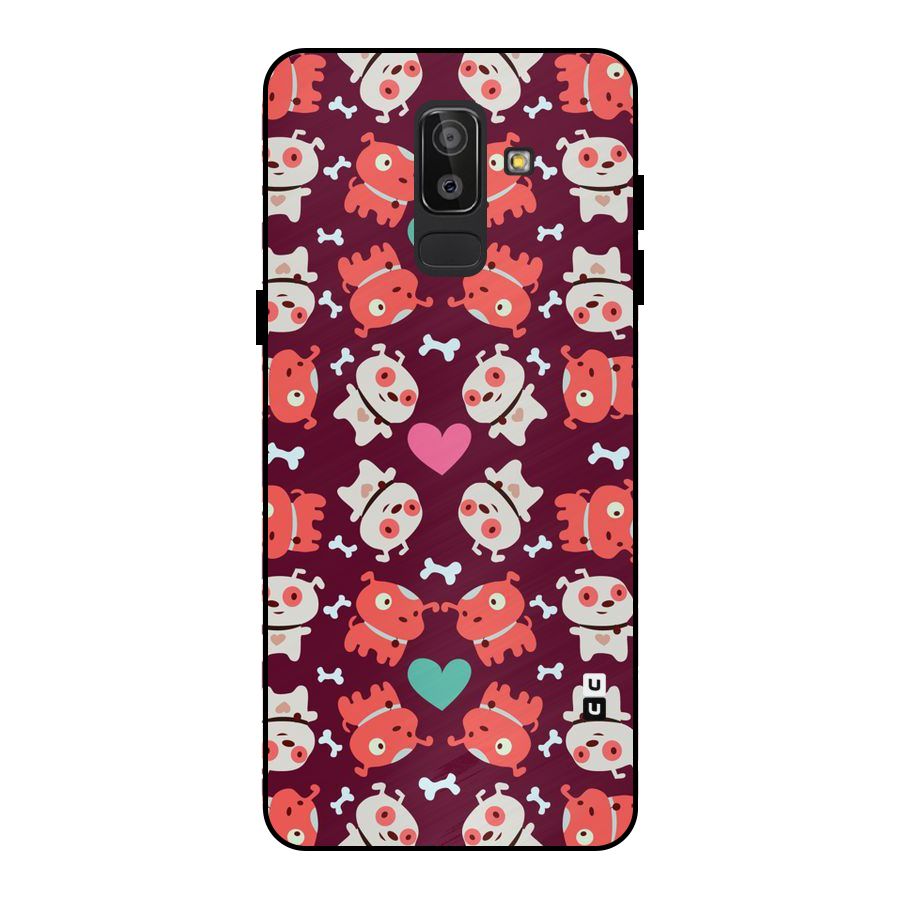Cut Dog Design Metal Back Case for Galaxy J8
