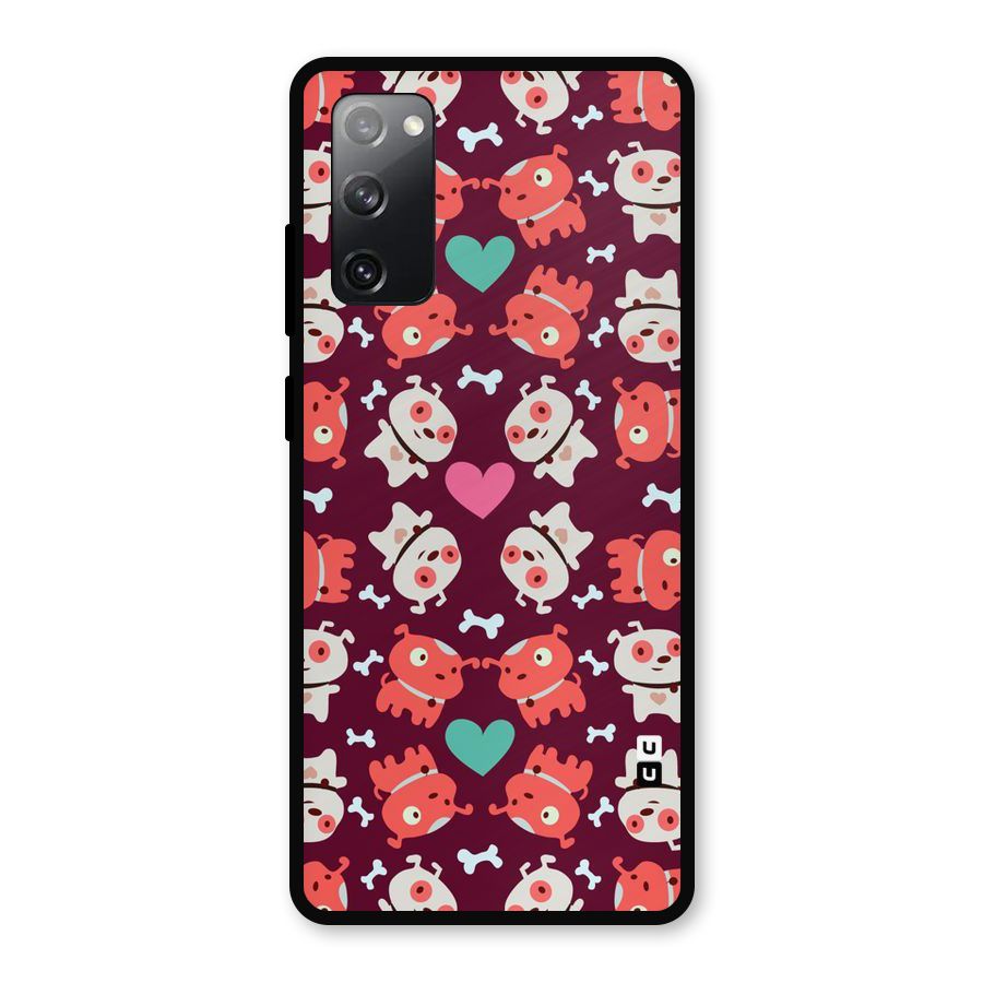 Cut Dog Design Metal Back Case for Galaxy S20 FE 5G