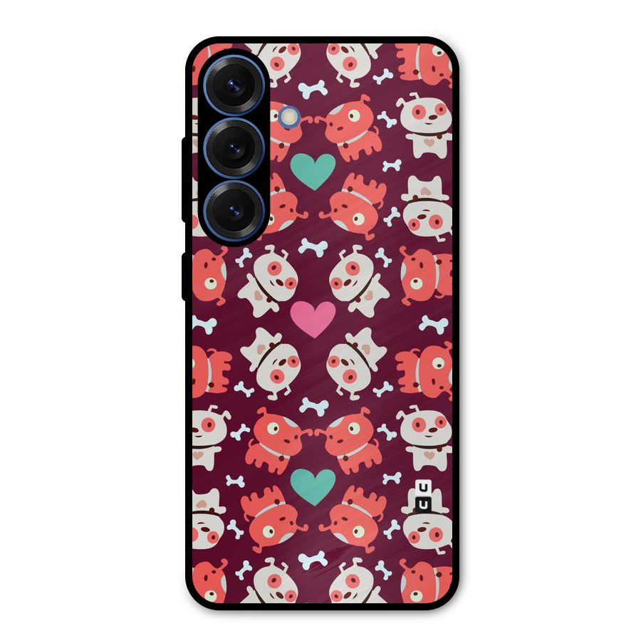Cut Dog Design Metal Back Case for Galaxy S25